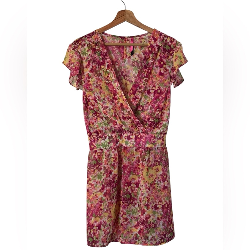 Source Unknown Pink and Yellow Floral Tunic